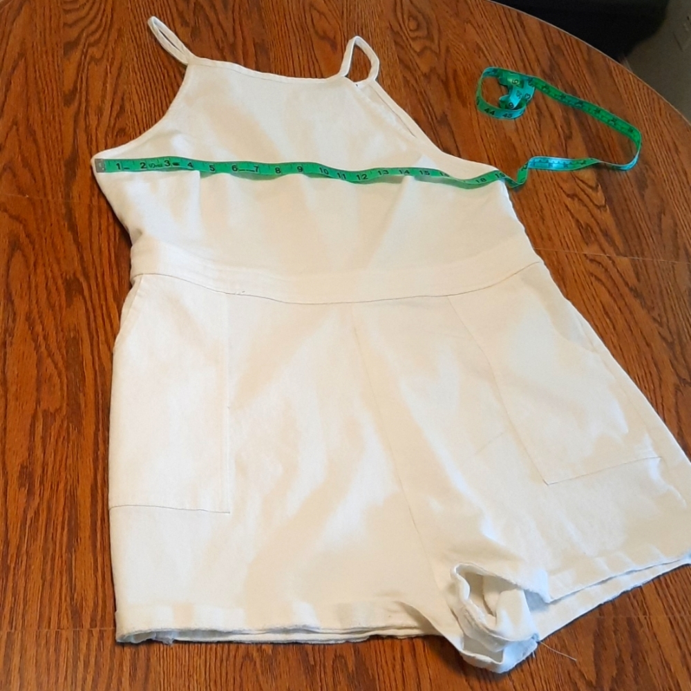 White Halter Top Romper